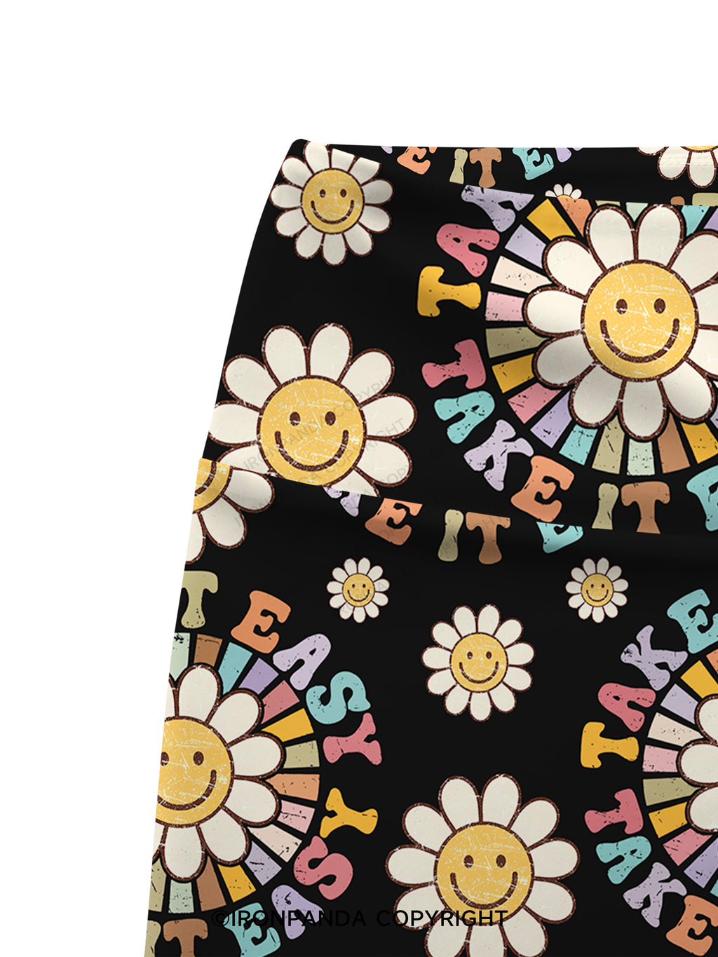 TAKE IT EASY Printed Yoga Cycling Shorts