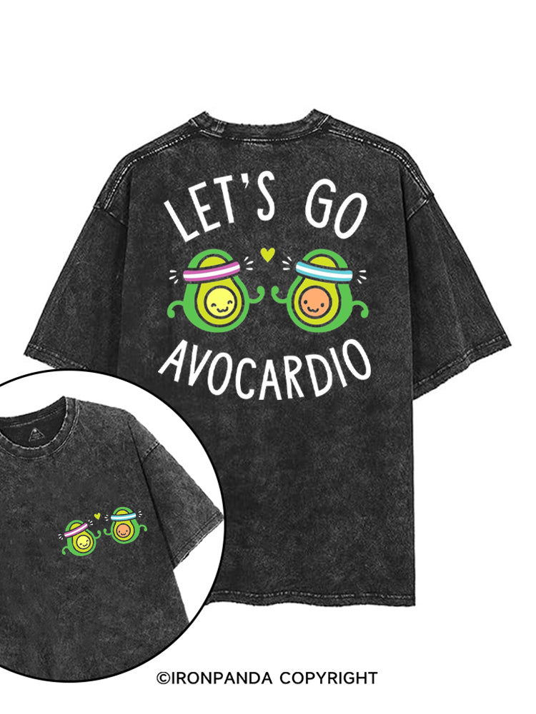 LET'S GO AVOCARDIO printed Gym Shirt