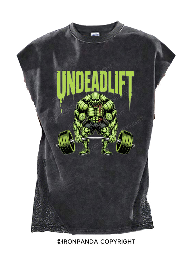 Undeadlift Funny Halloween Zombie Workout Cut Off Tank