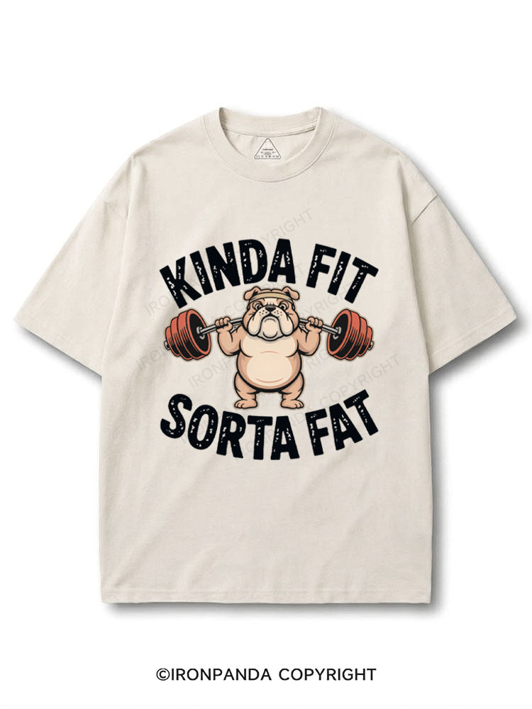 Kinda Fit Sorta Fat Funny Cute Bulldog COTTON PUMP COVER
