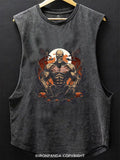 Scary Beast Creepy Swole Halloween Gains Scoop Bottom Cotton Tank