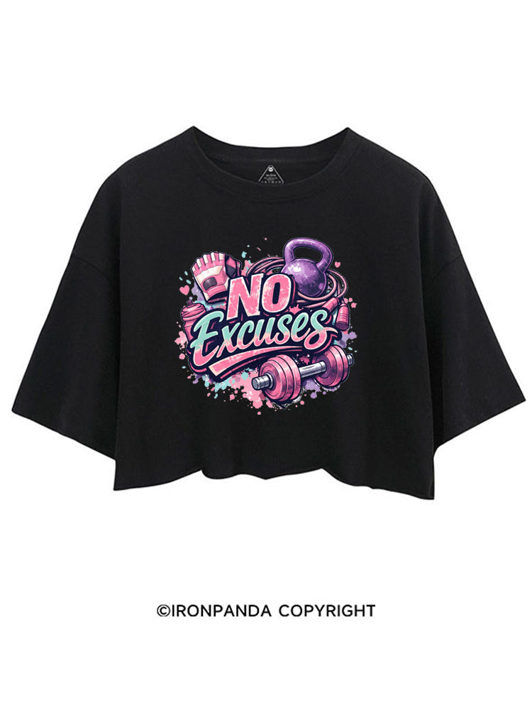NO EXCUSES GYM ROUTINE CROP TOPS