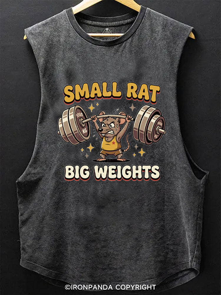 Small Rat Big Weights Scoop Bottom Cotton Tank