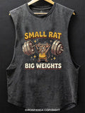 Small Rat Big Weights Scoop Bottom Cotton Tank
