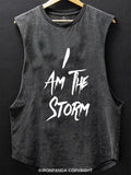 I am the Storm Scoop Bottom Cotton Tank