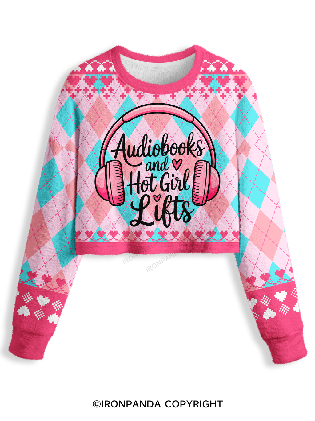 AUDIOBOOKS AND HOT GIRL LIFTS Crop Ugly Sweater