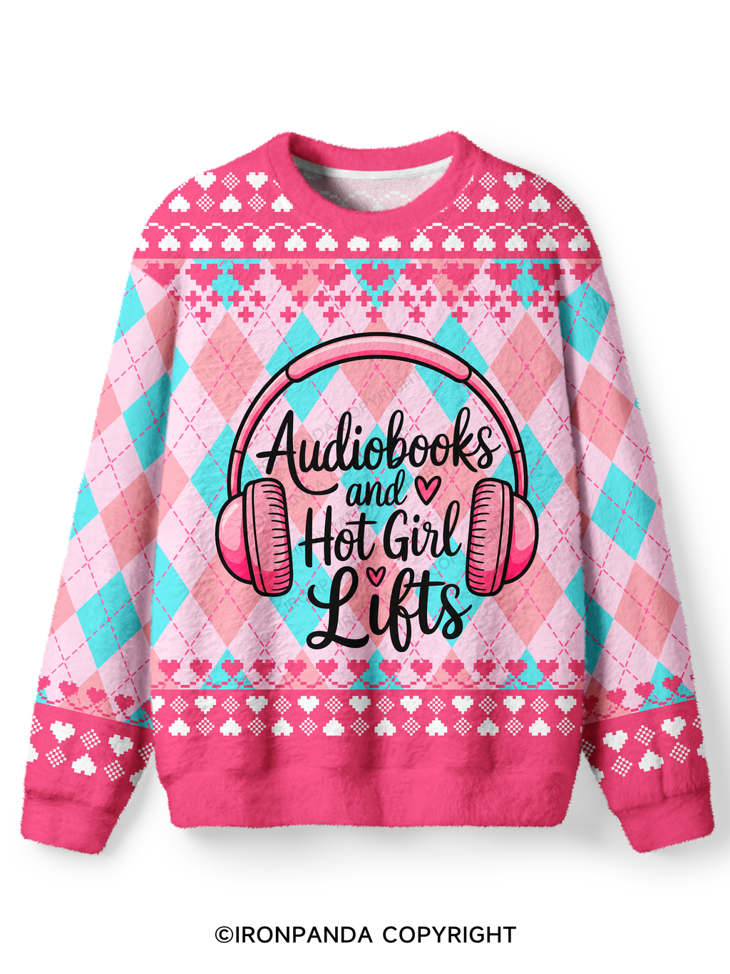 AUDIOBOOKS AND HOT GIRL LIFTS Ugly Fuzzy Fleece Sweater
