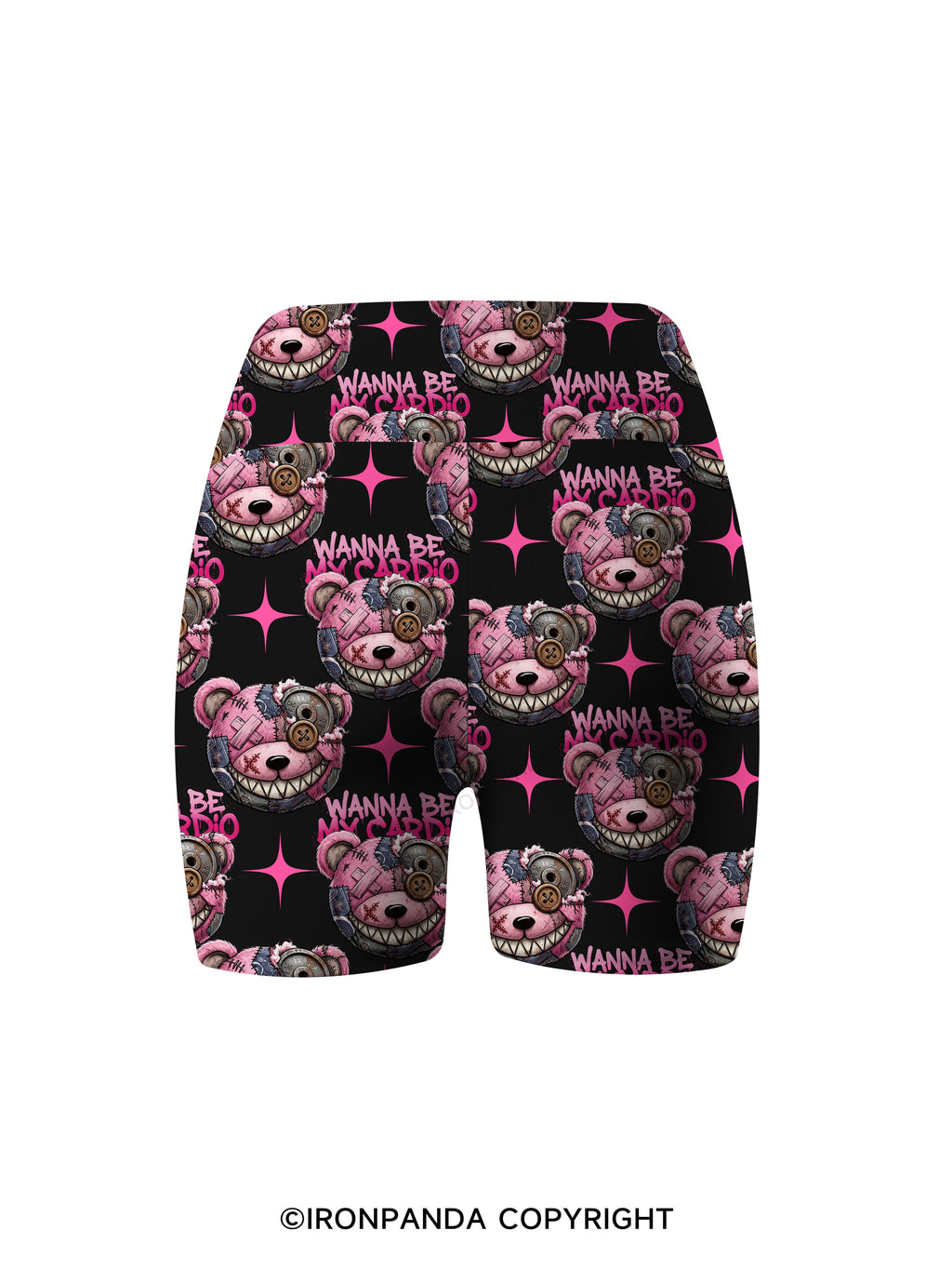 WANNA BE MY CARDIO? Printed Yoga Cycling Shorts