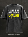 Cardio Is My Least Favorite C Word Washed Gym Shirt