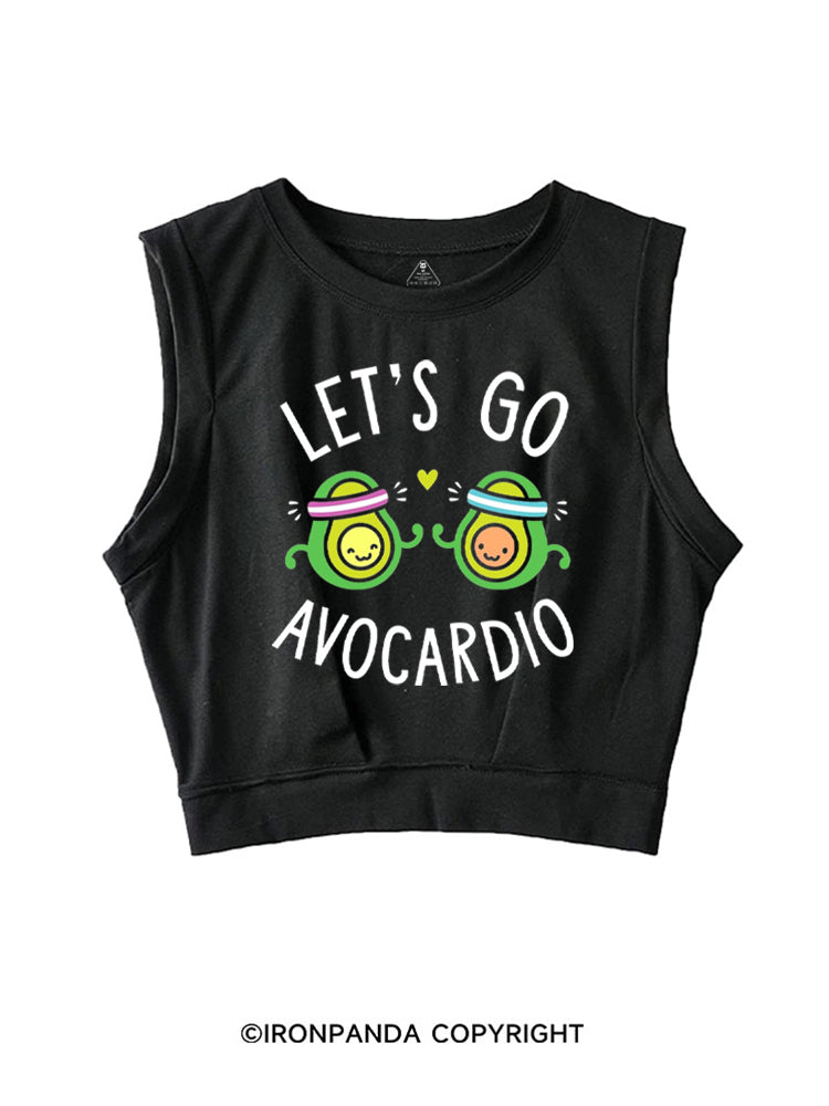 LET'S GO AVOCARDIO SLEEVELESS CROP TOPS