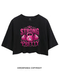 STRONG & PRETTY STRONG VIBES CROP TOPS