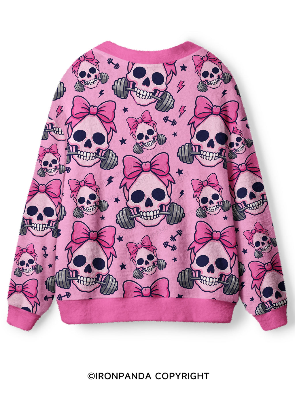 Girly Gym Skull Ugly Cardigan Sweater