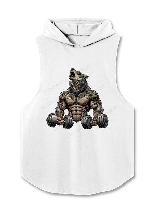 Alpha Wolf Dumbbell Hooded Tank