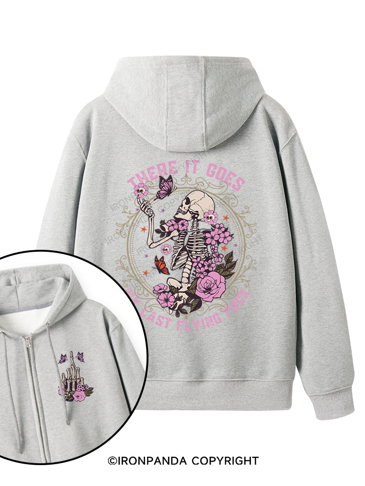 There It Goes My Last Flying Double-Sided Printed Fleece Zip Up Hoodie