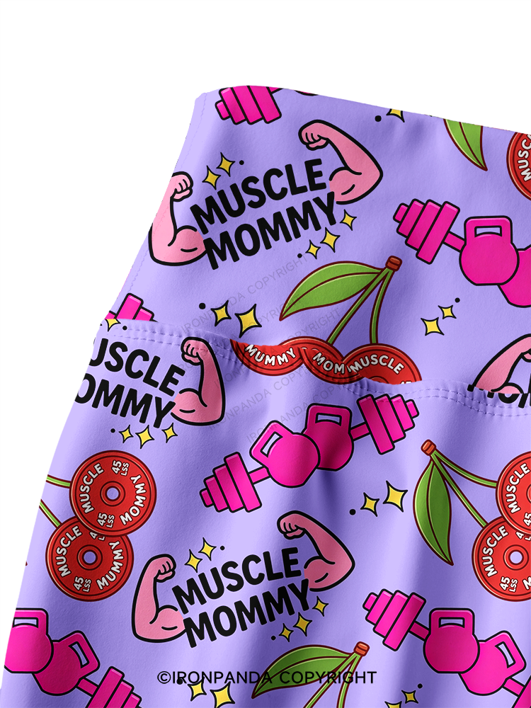 Muscle Mommy Printed Yoga Pants