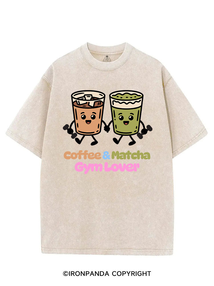 COFFEE & MATCHA GYM LOVER VINTAGE GYM SHIRT