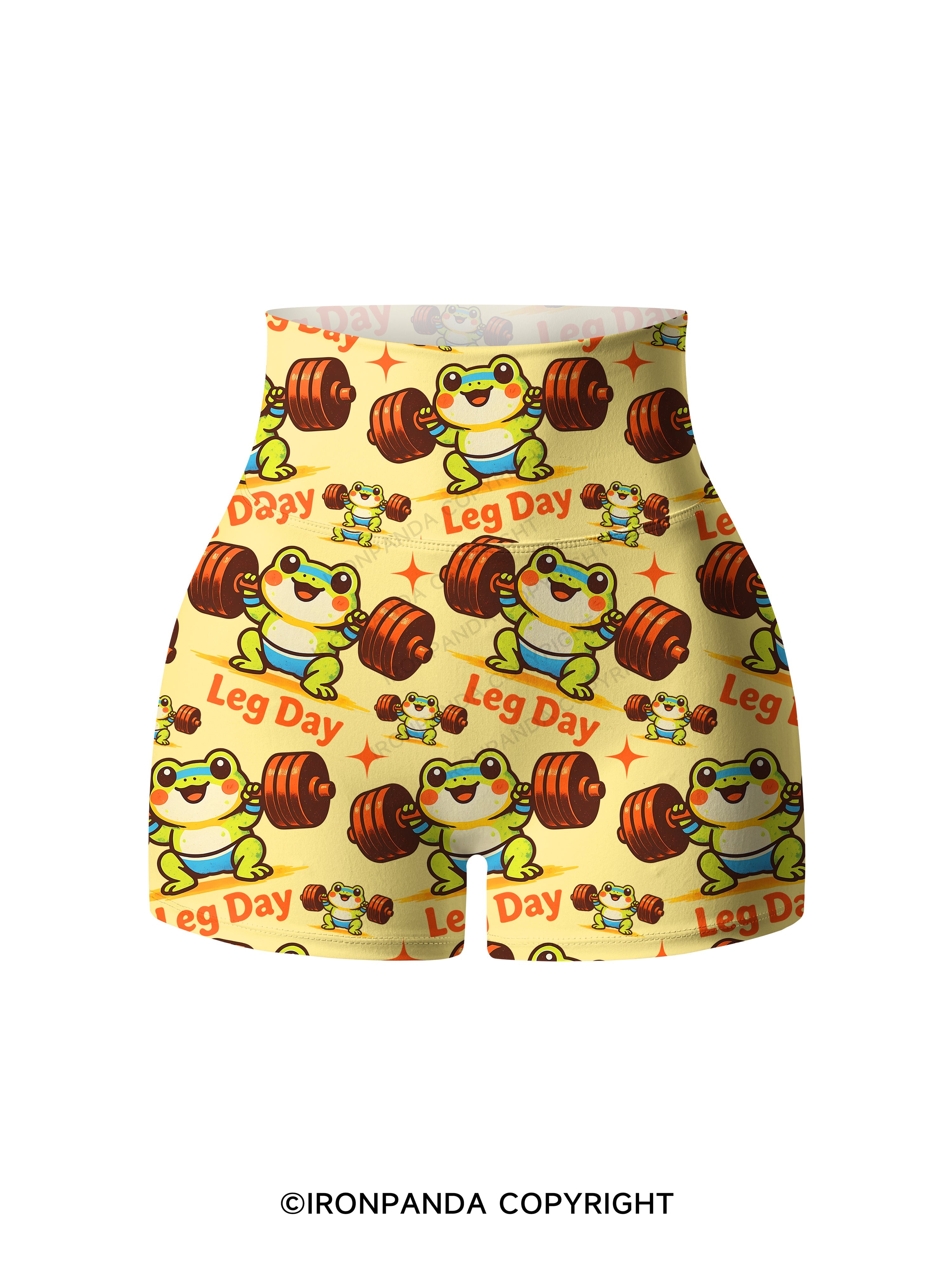leg day Printed Yoga Shorts