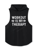 workout is my therapy Hooded Tank