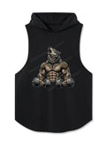 Alpha Wolf Dumbbell Hooded Tank