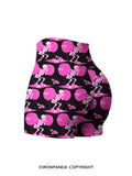 Pink Goth Gym Skeleton Printed Yoga Shorts