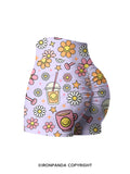 Daisy Coffee Gym Printed Yoga Shorts