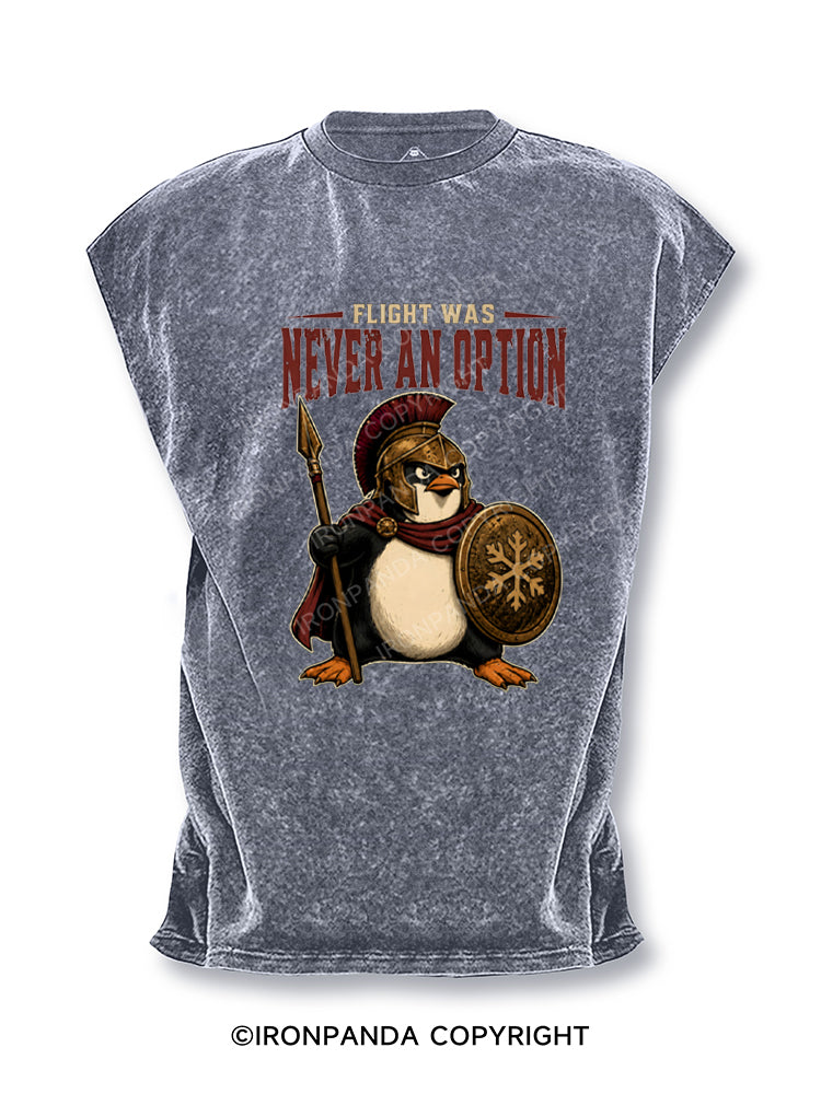Flight Was Never an Option Spartan Penguin Warrior Cut Off Tank