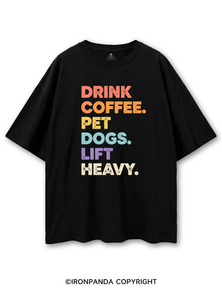 DRINK COFFEE PET DOGS LIFT HEAVY GYM LOVER DOG MOTHER COTTON PUMP COVER