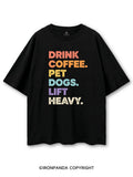 DRINK COFFEE PET DOGS LIFT HEAVY GYM LOVER DOG MOTHER COTTON PUMP COVER