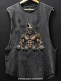 Alpha Wolf Dumbbell Scoop Bottom Cotton Tank
