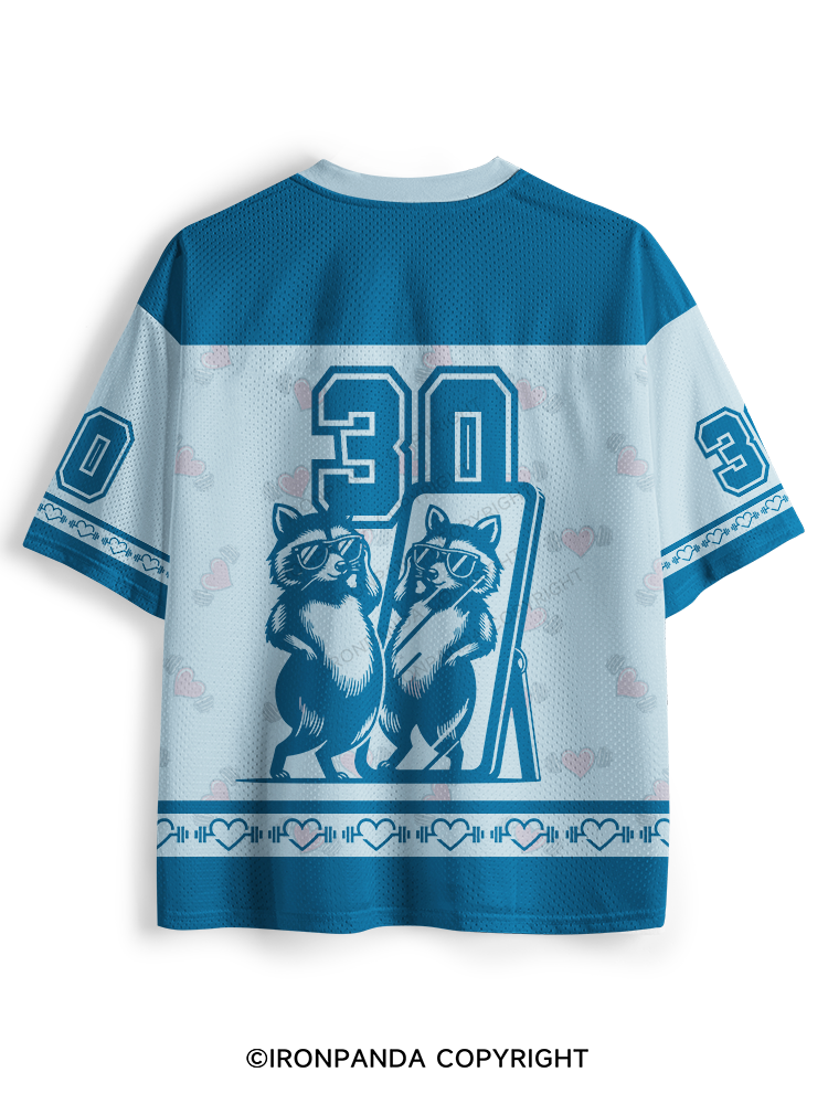 DAMN, MIGHT HAVE TO CALL IN THICC TODAY RACCOON Mesh Jersey