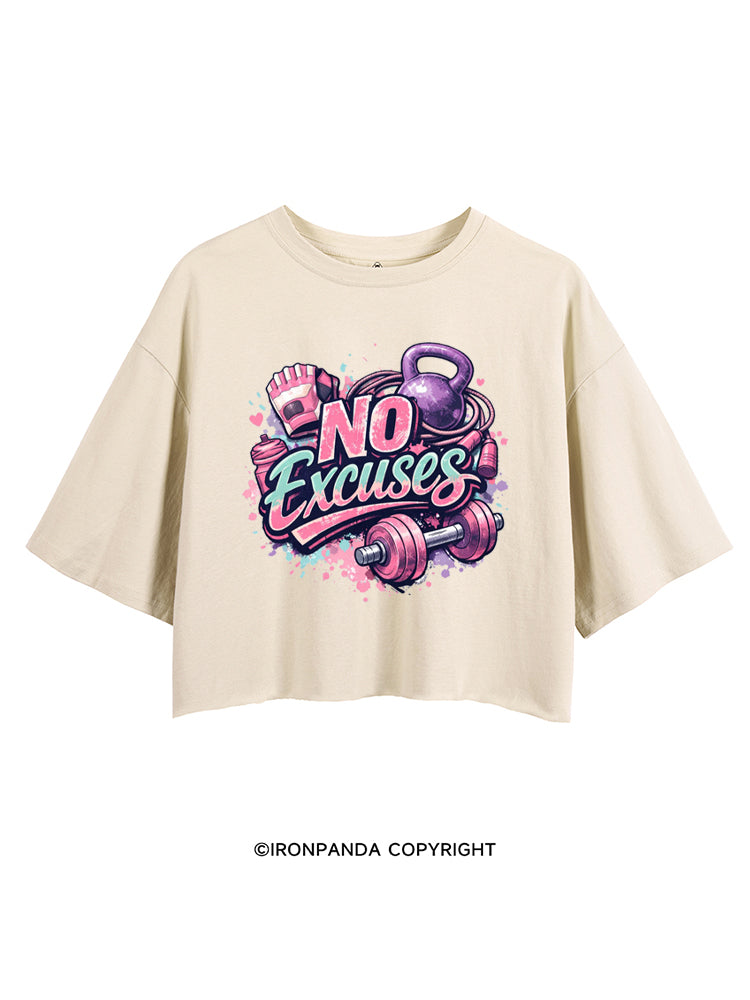 NO EXCUSES GYM ROUTINE CROP TOPS