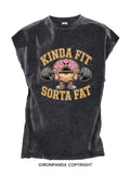 Kinda Fit Sorta Fat Donut Powerlifting Cut Off Tank