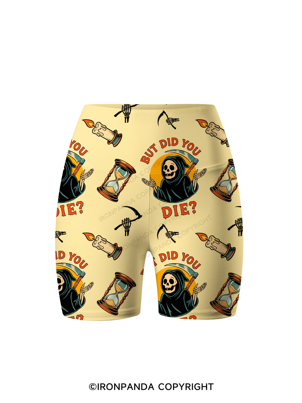 But did you die? Ghost Printed Yoga Cycling Shorts