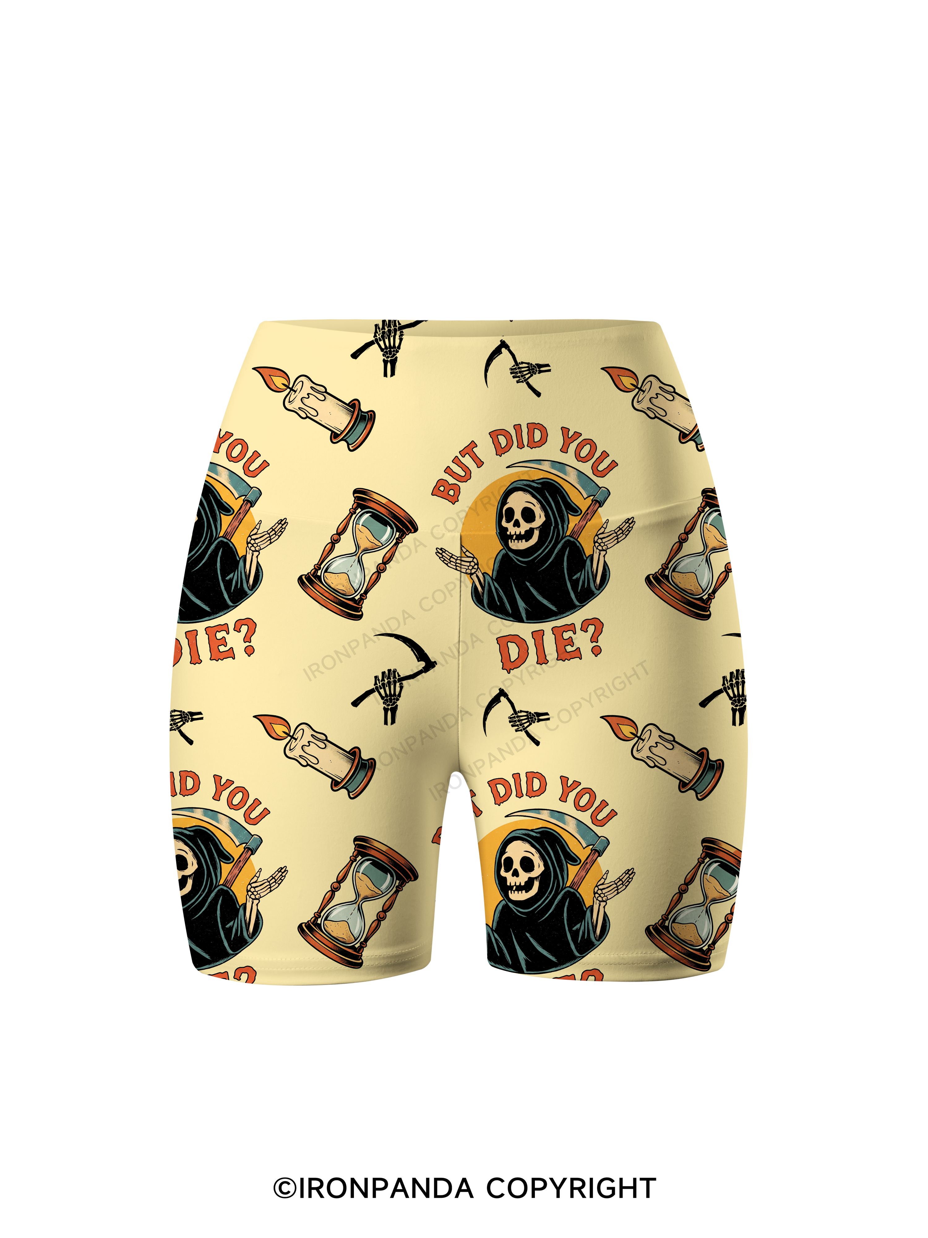 But did you die? Ghost Printed Yoga Cycling Shorts