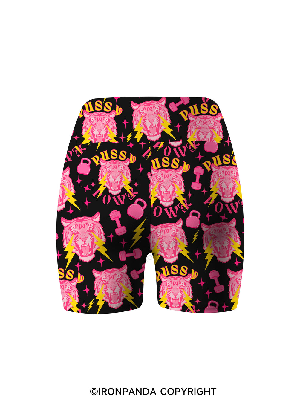 pussy power tiger Printed Yoga Cycling Shorts