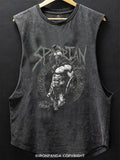 Spartan warrior Scoop Bottom Cotton Tank