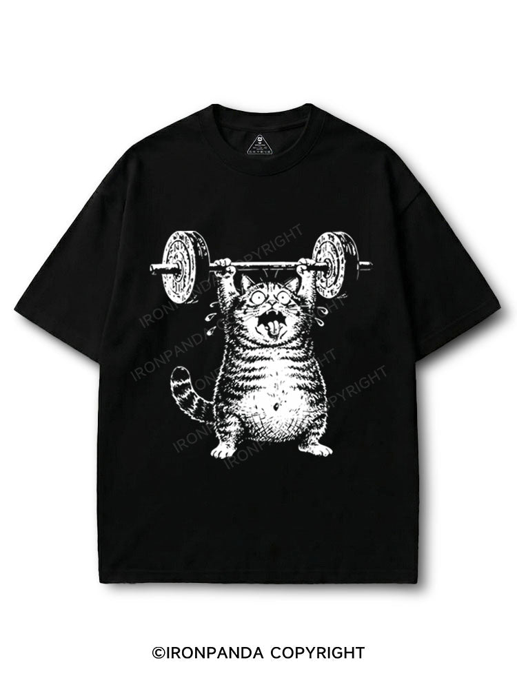Funny Fat Cat Deadlift COTTON PUMP COVER