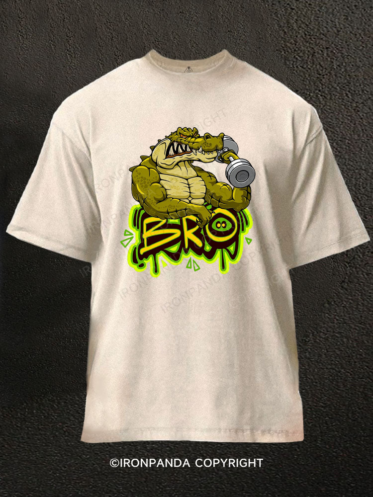 bro! Washed Gym Shirt