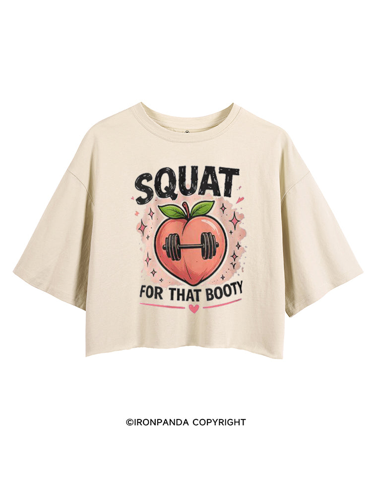 SQUAT FOR THAT BOOTY PEACHY CROP TOPS