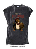 Flight Was Never an Option Spartan Penguin Warrior Cut Off Tank