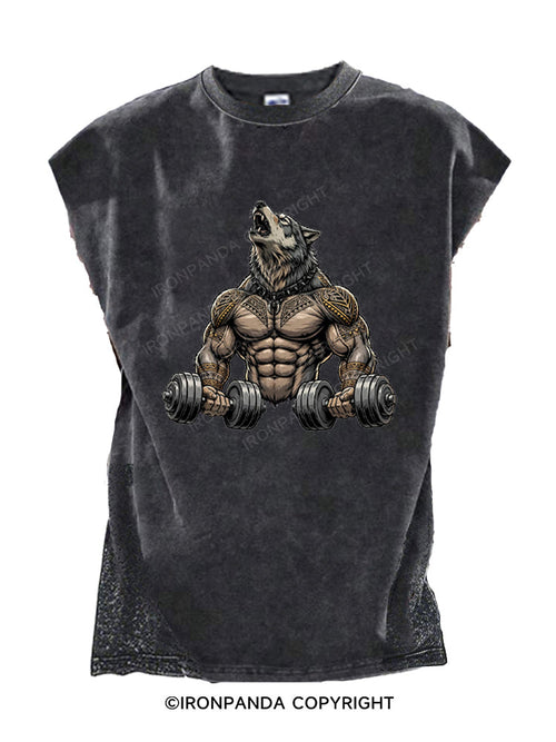 Alpha Wolf Dumbbell Cut Off Tank