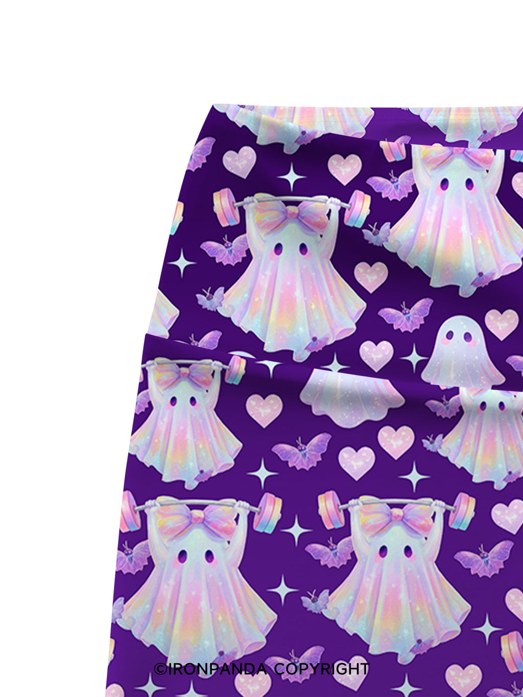 Working On My Booty ghost Printed Yoga Cycling Shorts