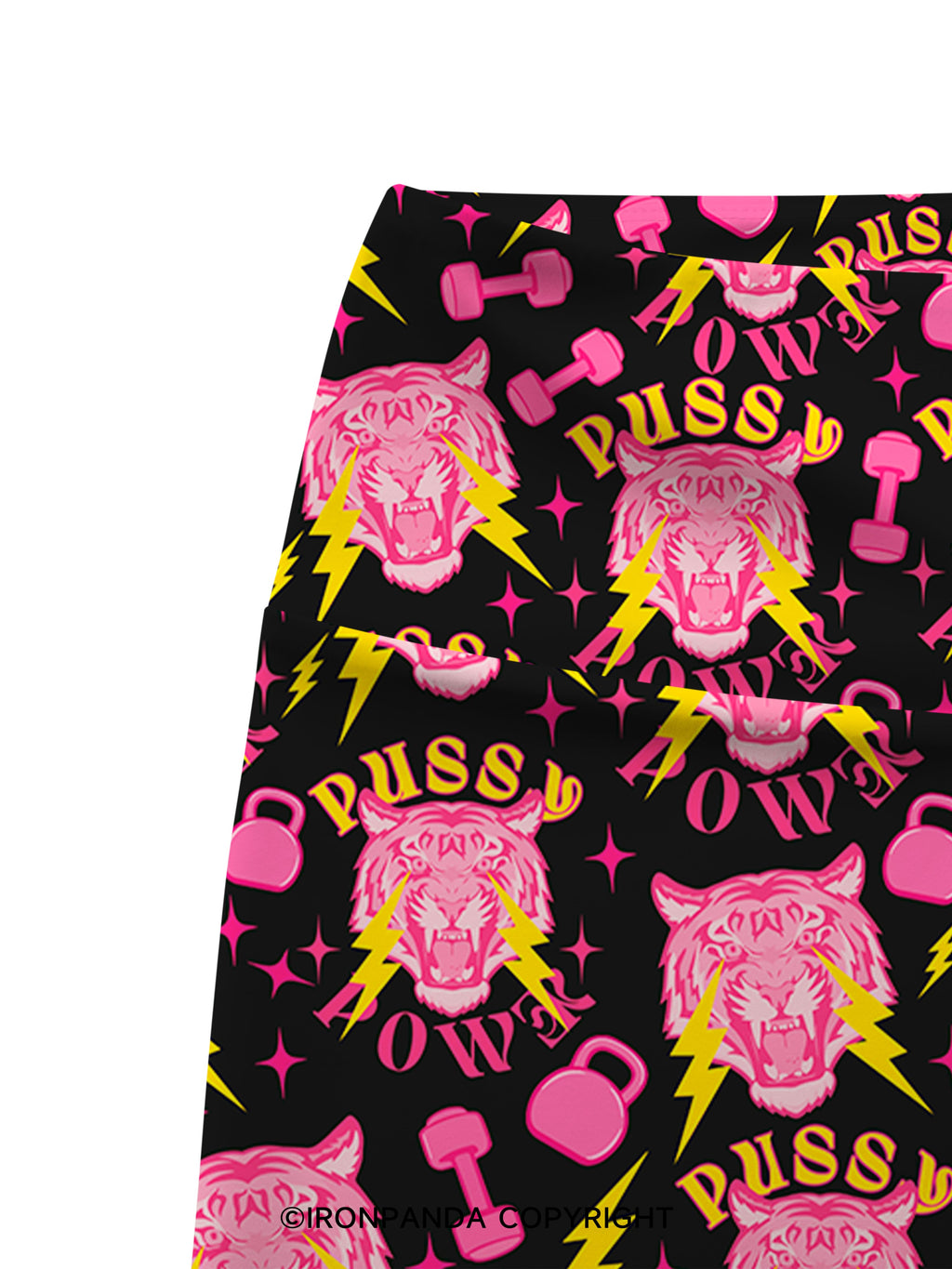 pussy power tiger Printed Yoga Cycling Shorts