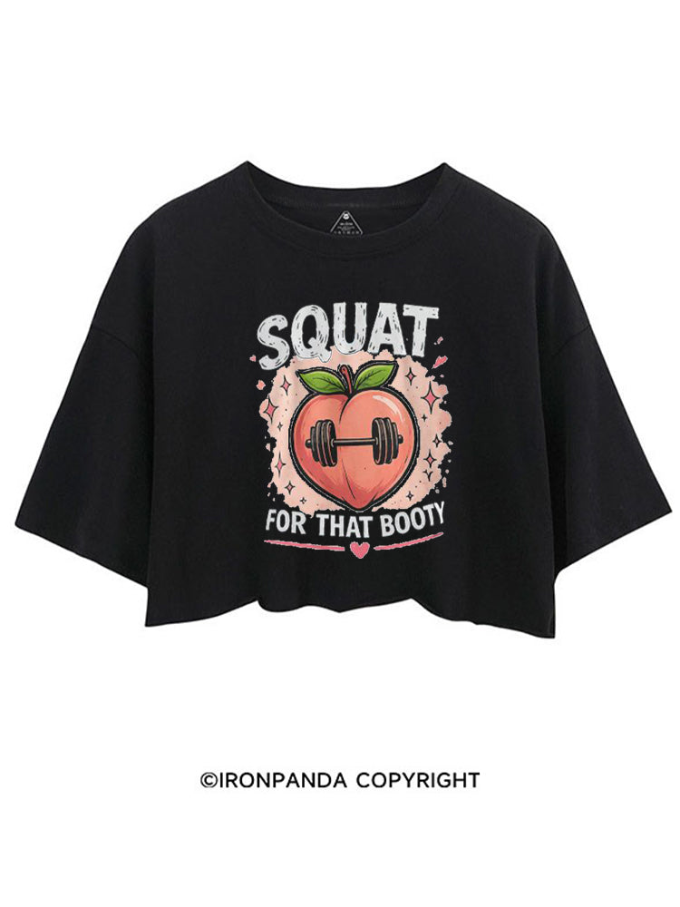 SQUAT FOR THAT BOOTY PEACHY CROP TOPS