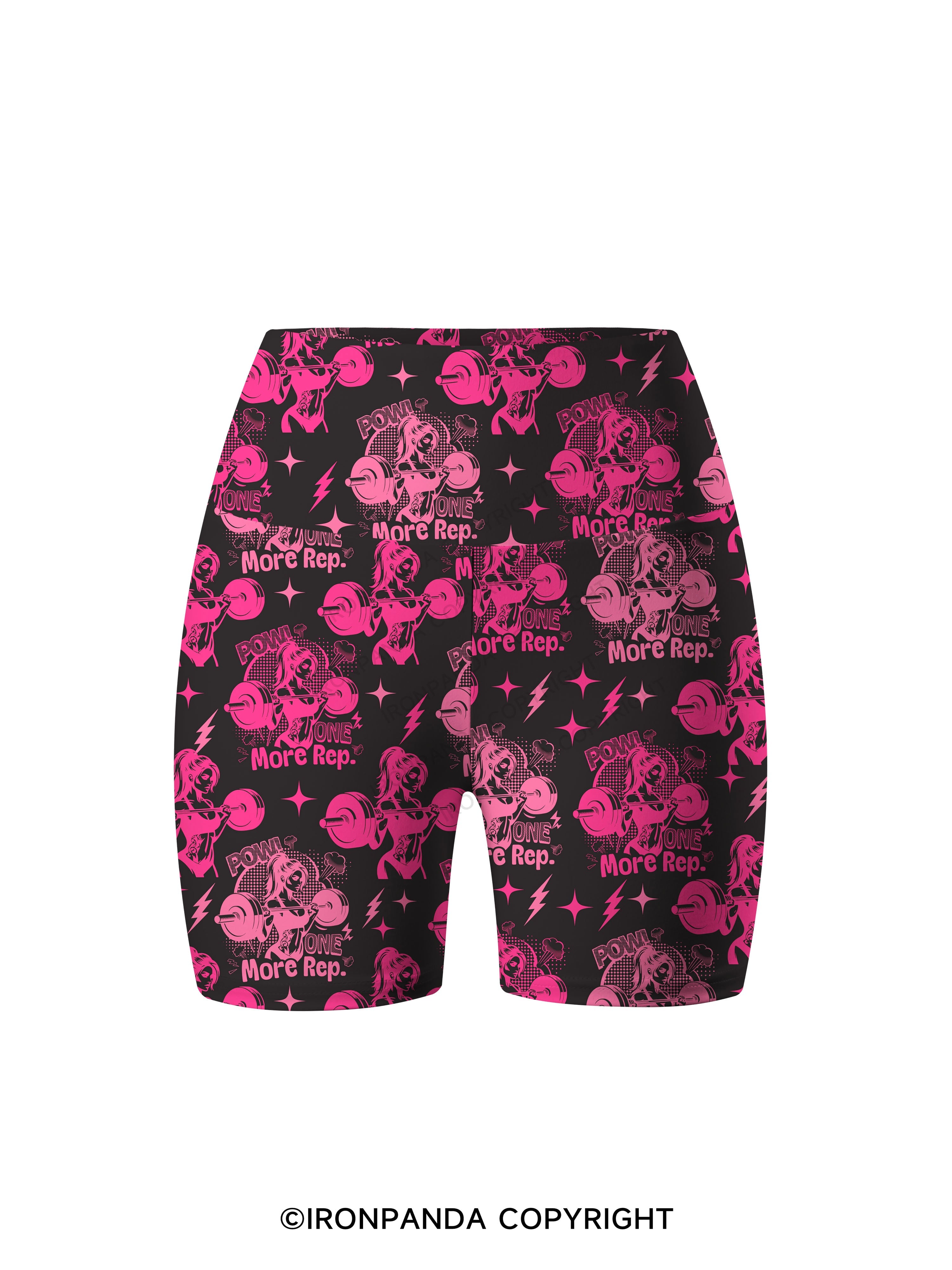 one more rep strong girl Printed Yoga Cycling Shorts