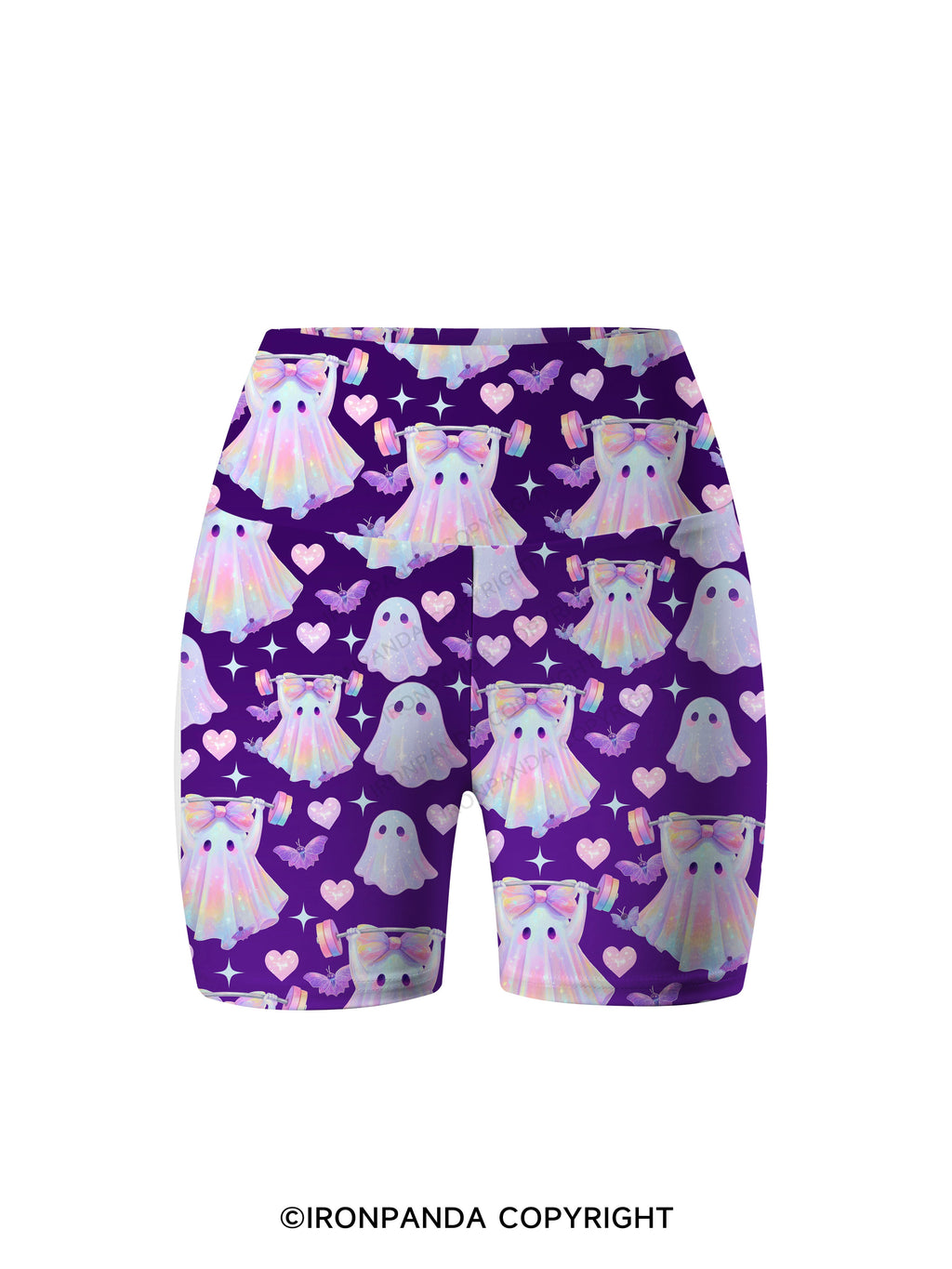 Working On My Booty ghost Printed Yoga Cycling Shorts
