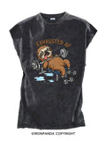 Exhausted Sloth Workout Cut Off Tank