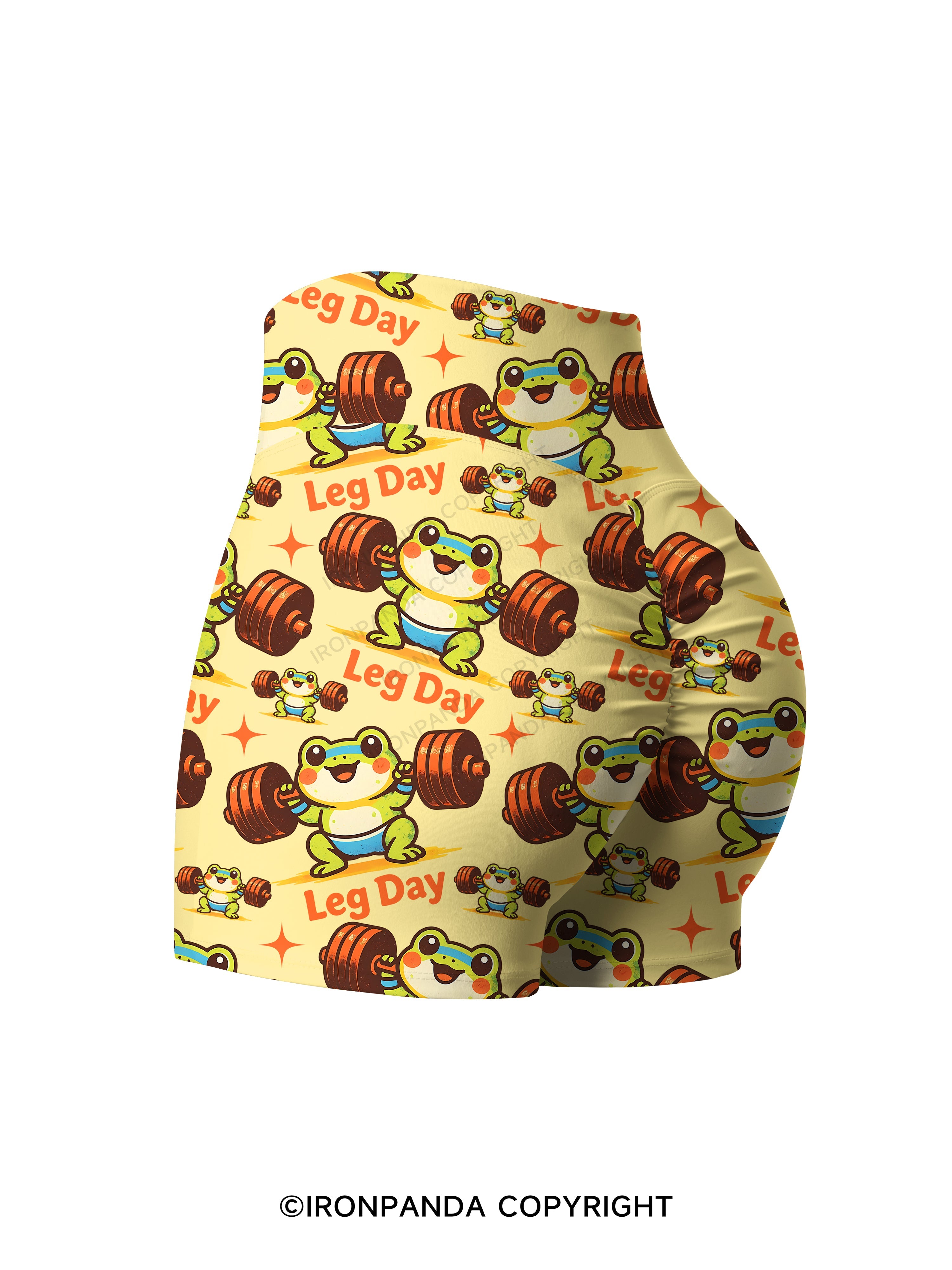 leg day Printed Yoga Shorts